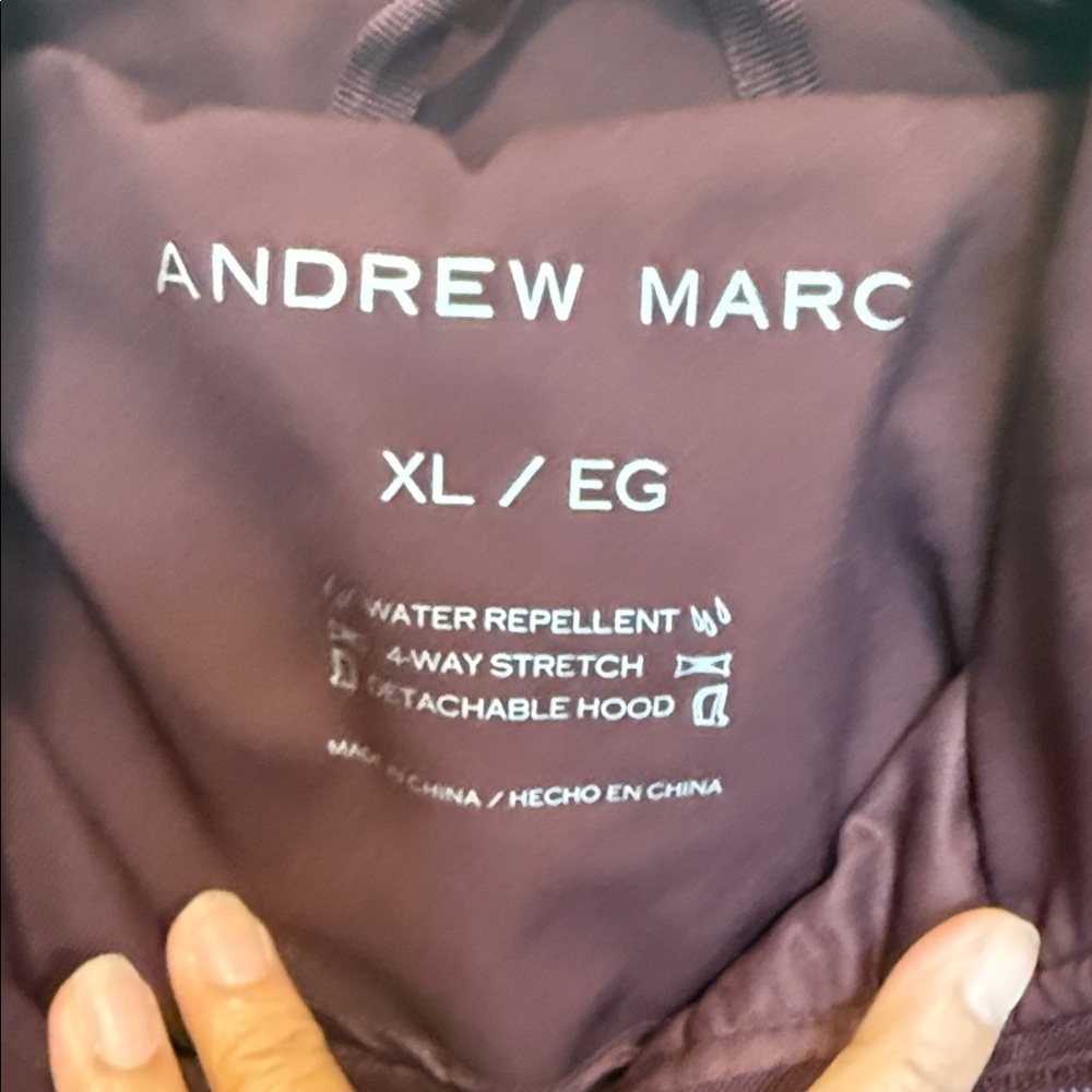 Andrew Marc Plum Hooded Jacket - Picture 3 of 10